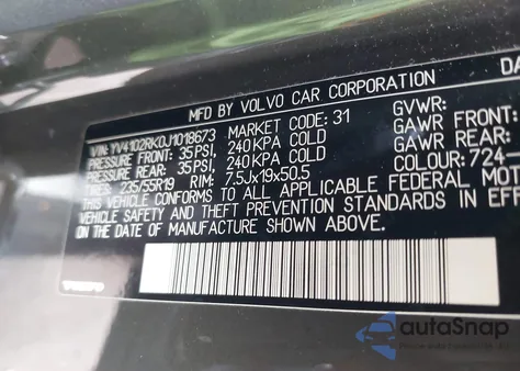 2018 Volvo Xc60 T5 Momentum from USA, damaged, VIN YV4102RK0J1018673